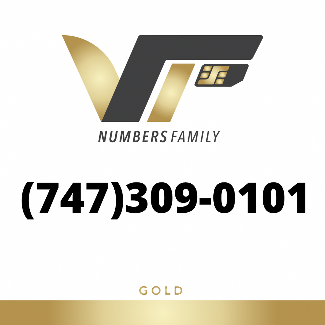 Gold VIP Number (747) 309-0101