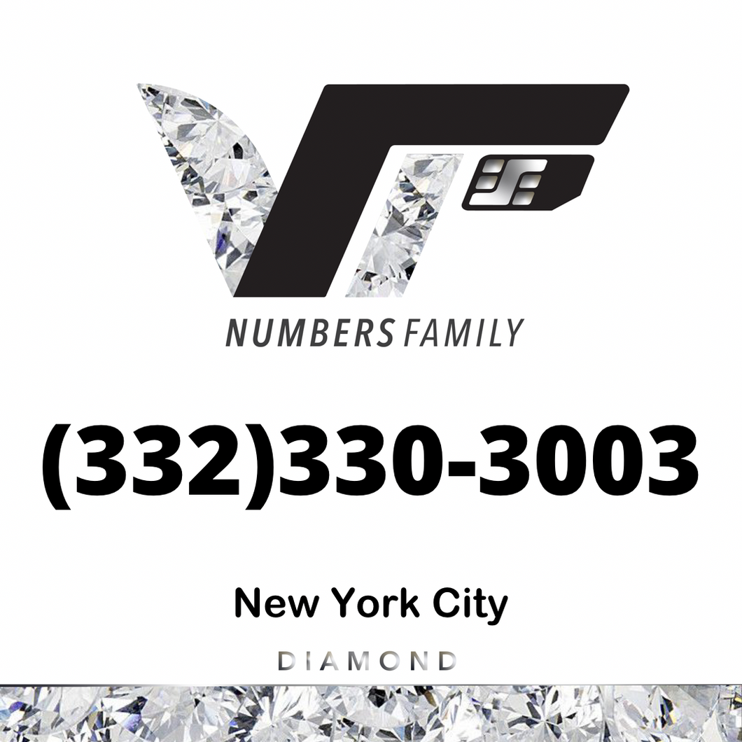 Diamond VIP Number (332) 330-3003