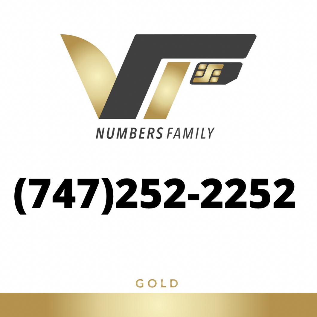 Gold VIP Number (747) 252-2252