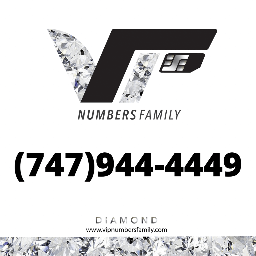 Diamond VIP Number (747) 944-4449