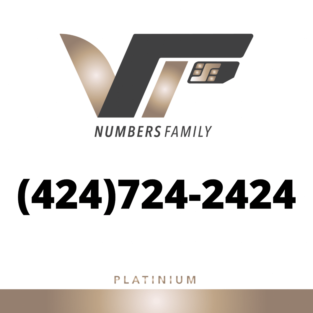 Platinum VIP Number (424) 724-2424