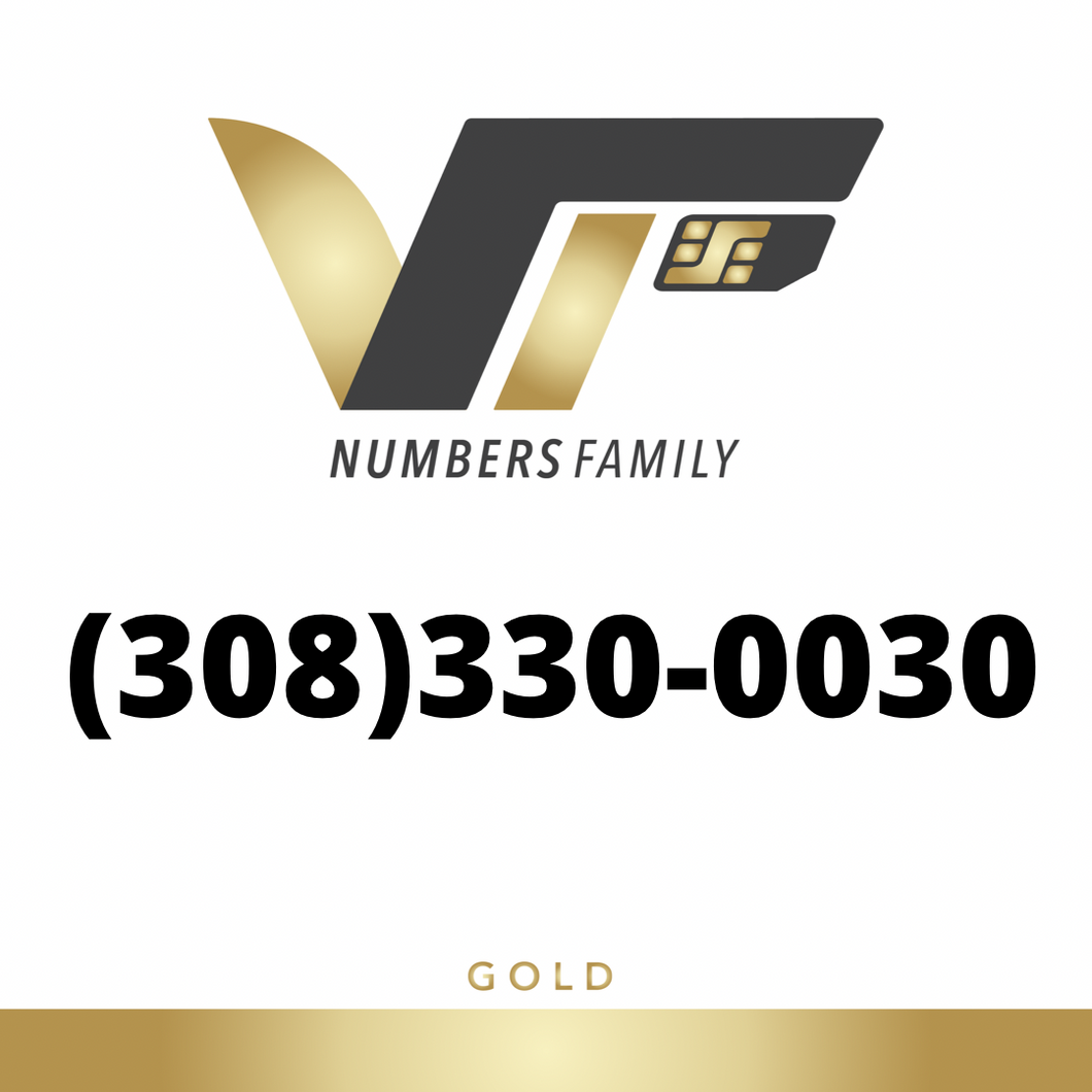 Gold VIP Number (308) 330-0030