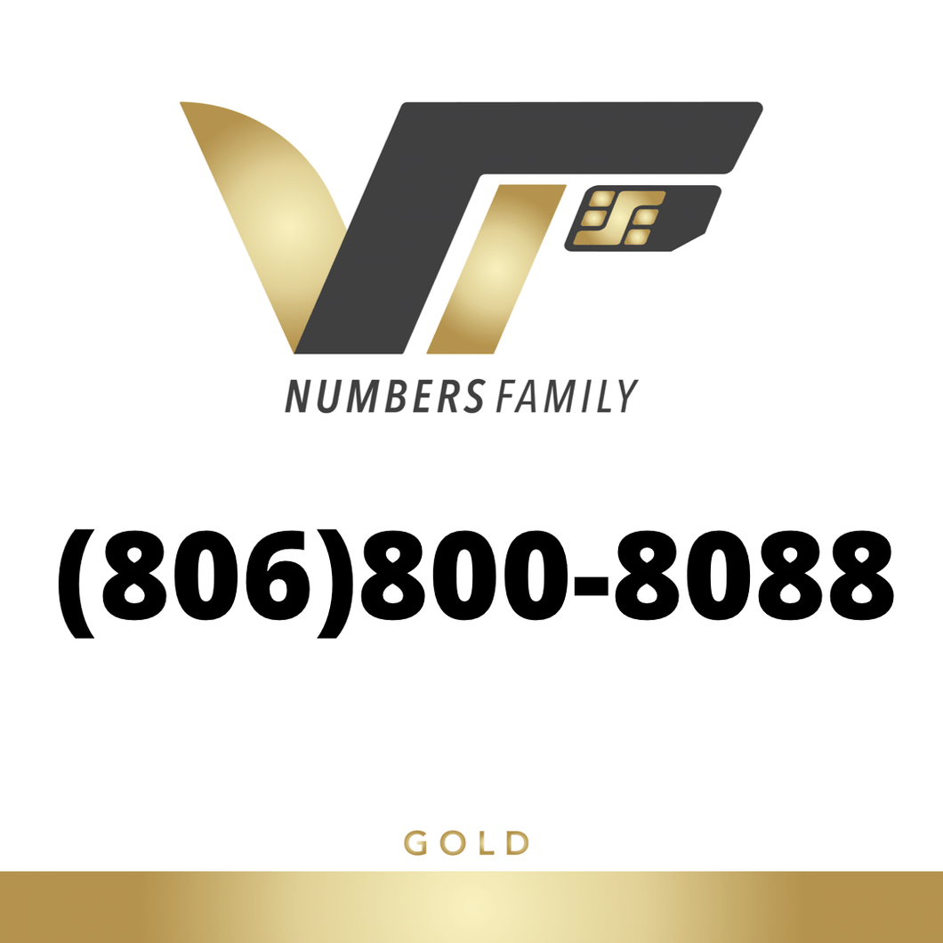 Gold VIP Number (806) 800-8088