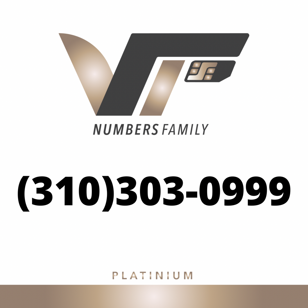 Platinum VIP Number (310) 303-0999