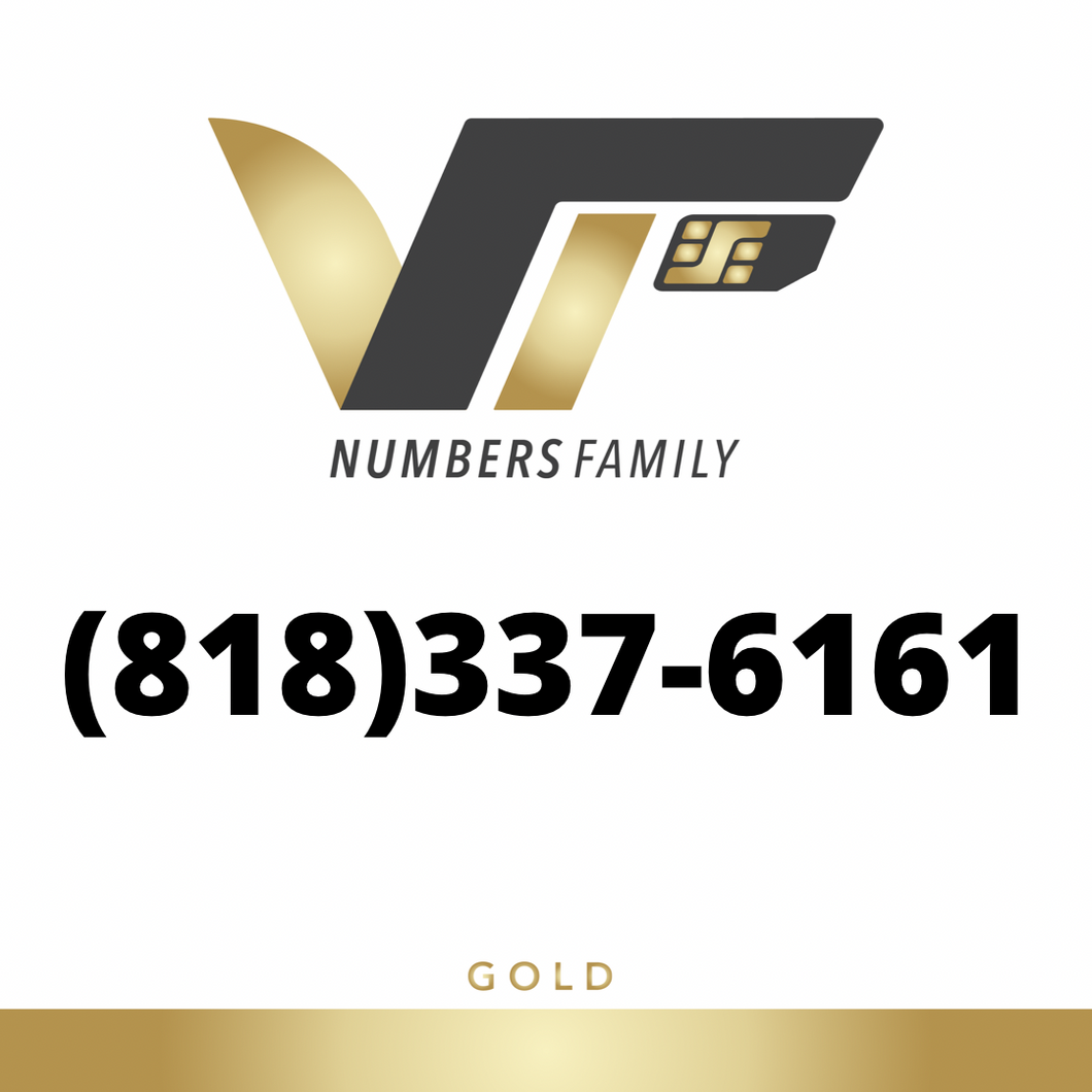 Gold VIP Number (818) 337-6161