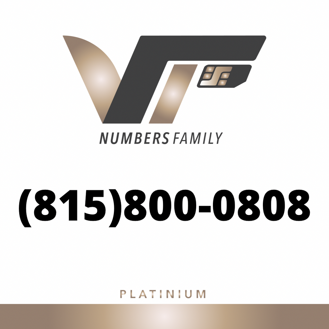 Platinum VIP Number (815) 800-0808