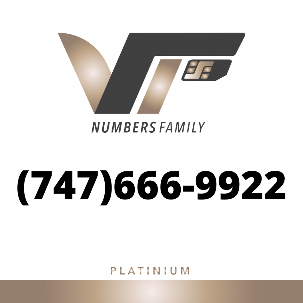 Platinum VIP Number (747) 666-9922