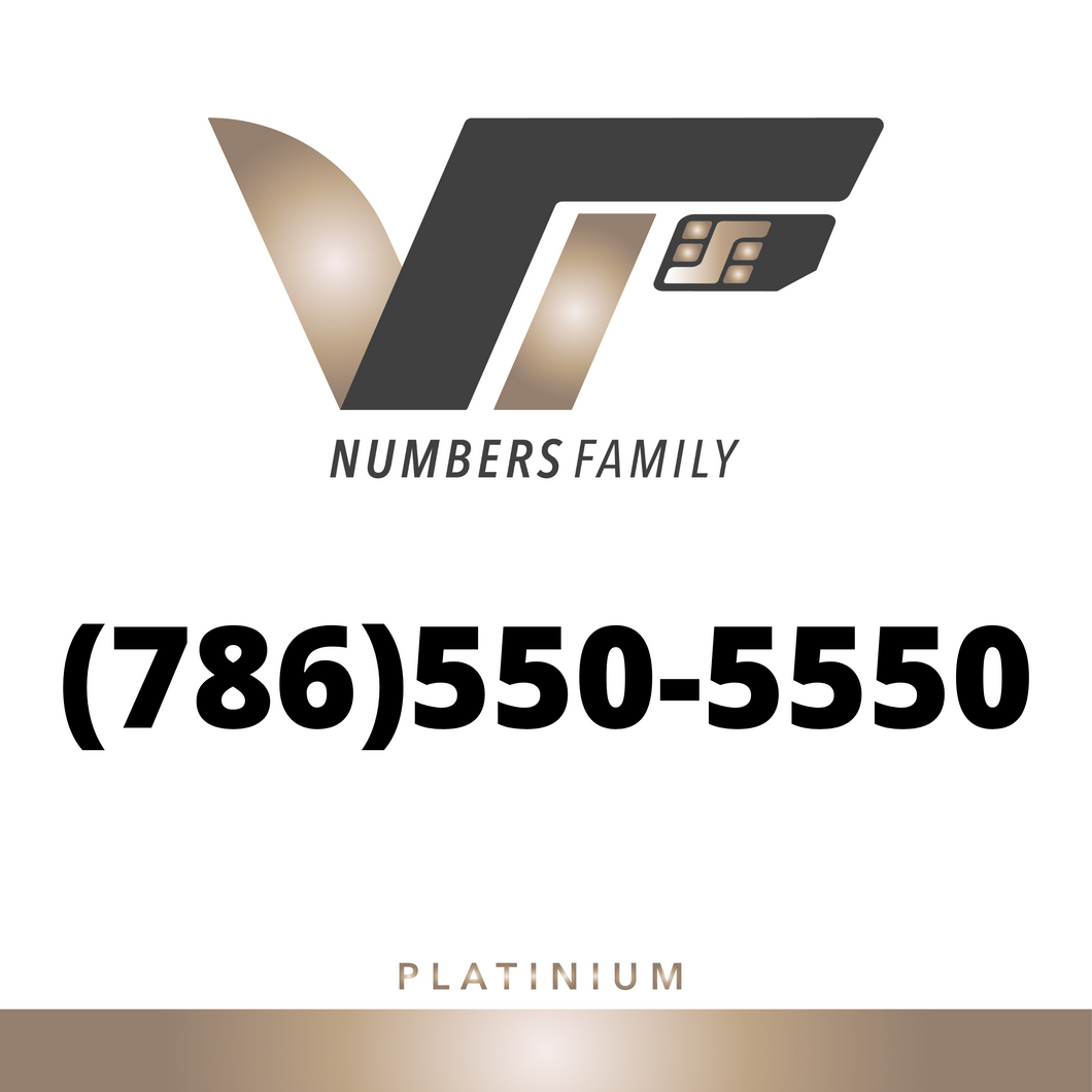 Platinum VIP Number (786) 550-5550