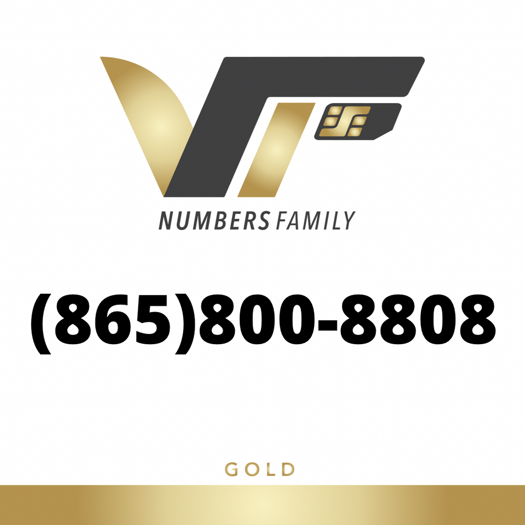 Gold VIP Number (865) 800-8808