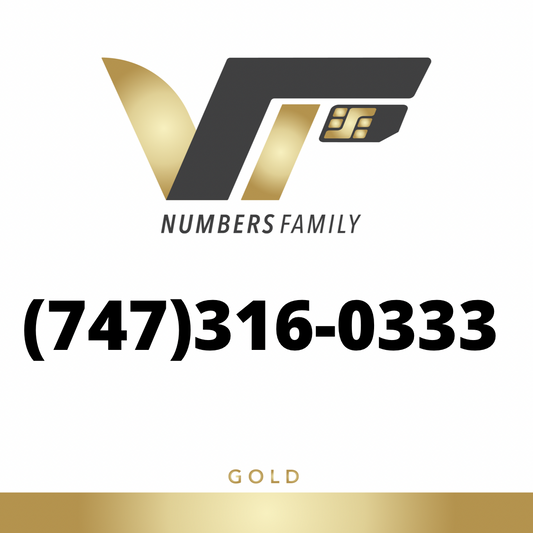Gold VIP Number (747) 316-0333