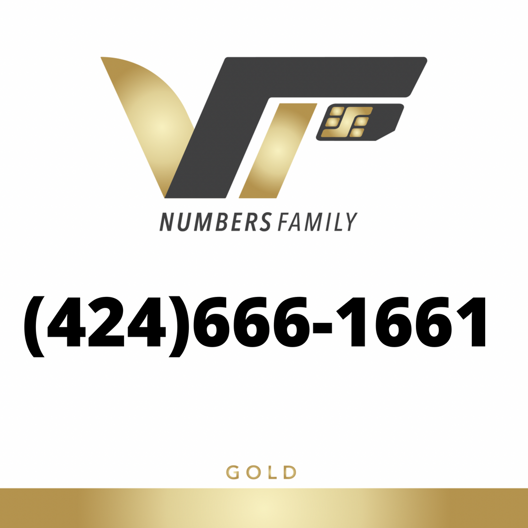 Gold VIP Number (424) 666-1661
