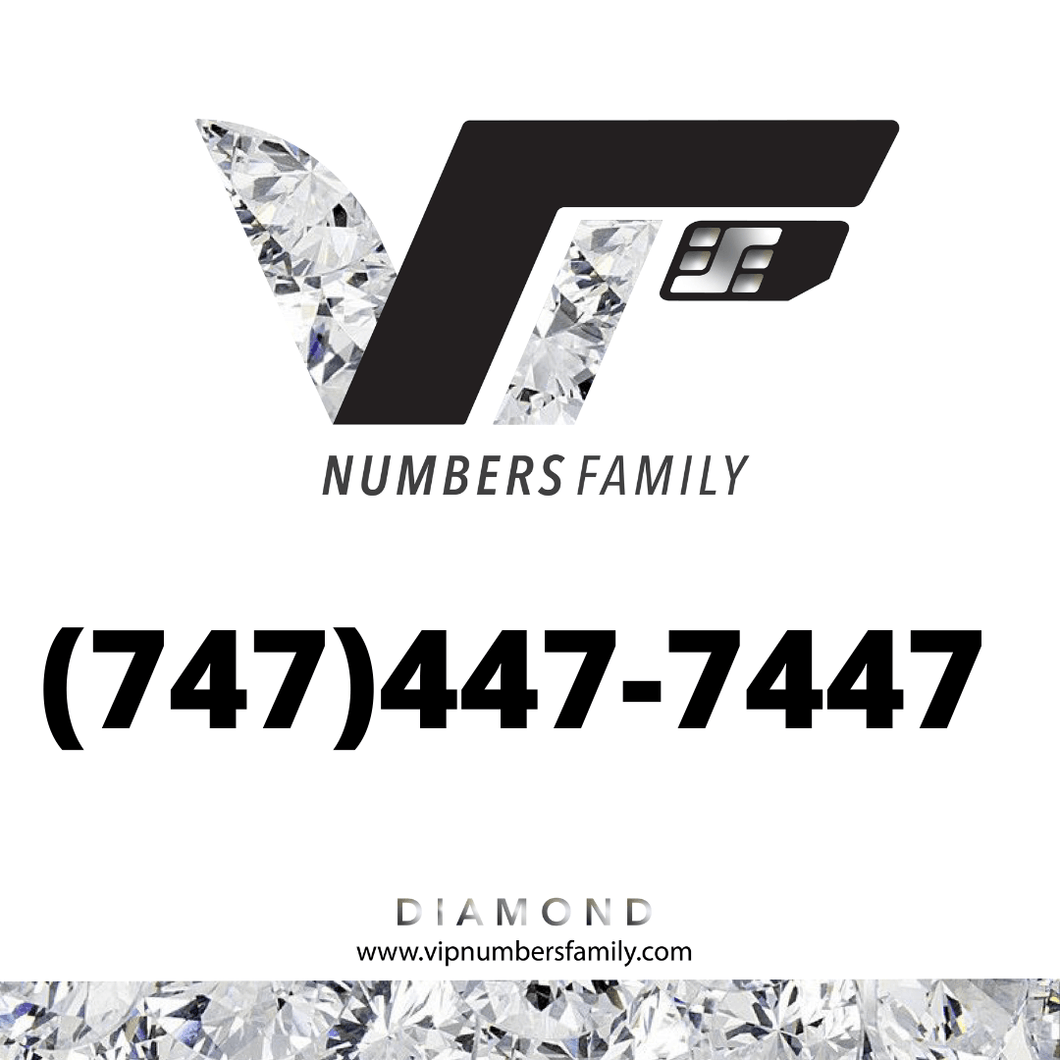 Diamond VIP Number (747) 447-7447