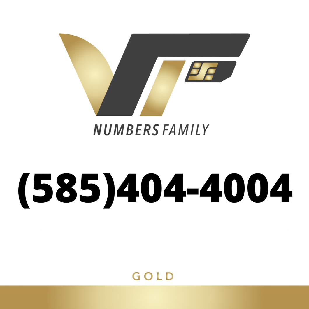 Gold VIP Number (585) 404-4004