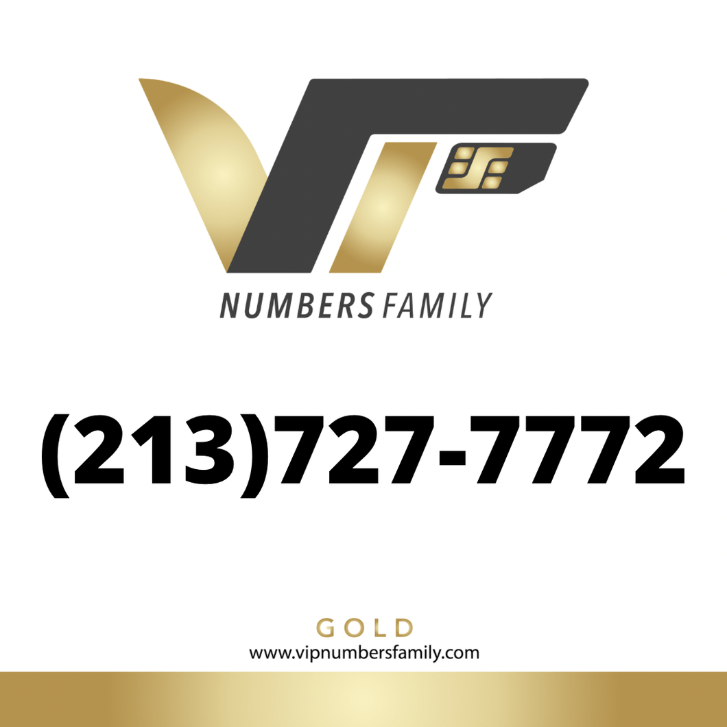 Gold VIP Number (213) 727-7772