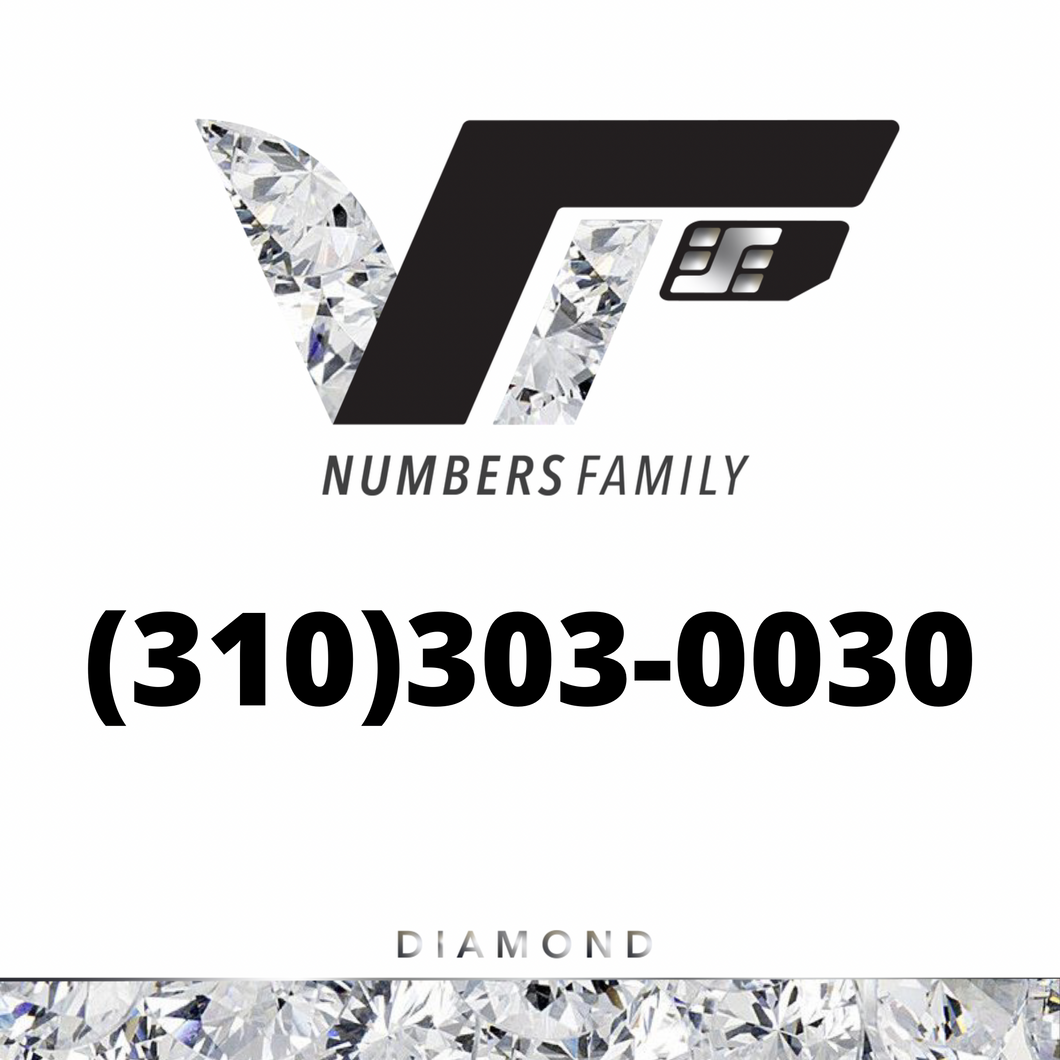 Diamond VIP Number (310) 303-0030