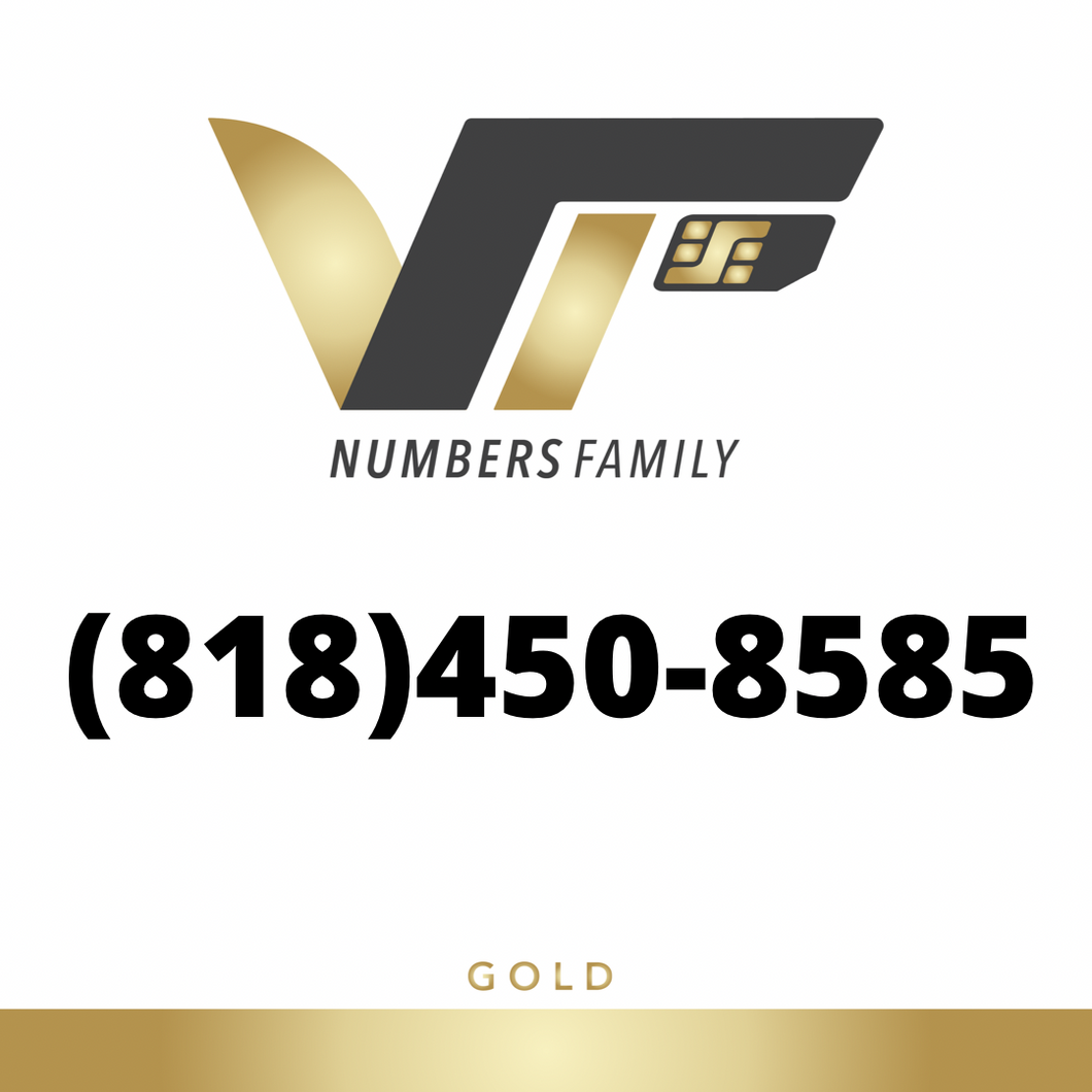 Gold VIP Number (818) 450-8585