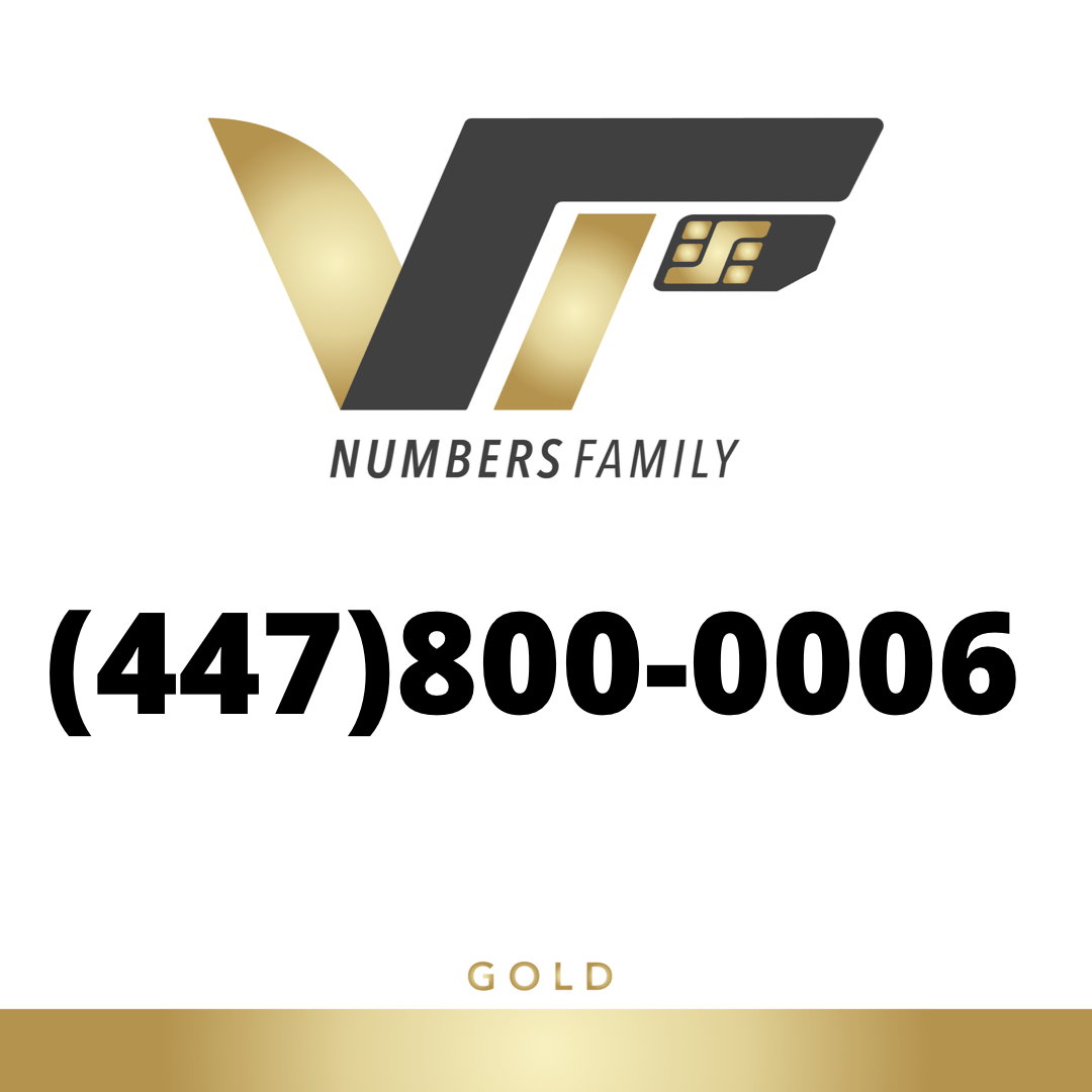 Gold VIP Number (447) 800-0006