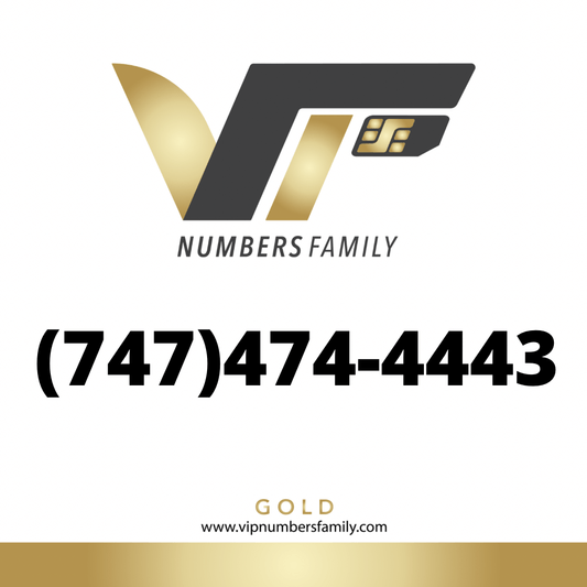 Gold VIP Number (747) 474-4443