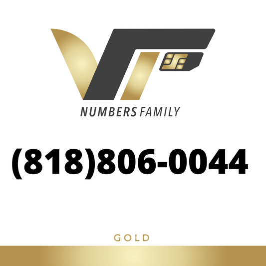 Gold VIP Number (818) 806-0044