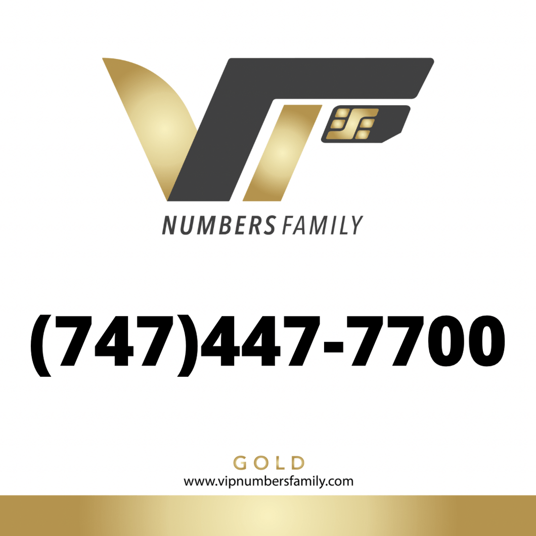 Gold VIP Number (747) 447-7700