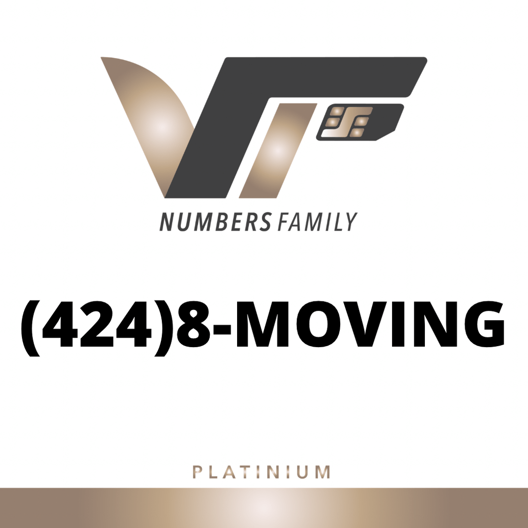 Platinum VIP Number (424) 8-MOVING