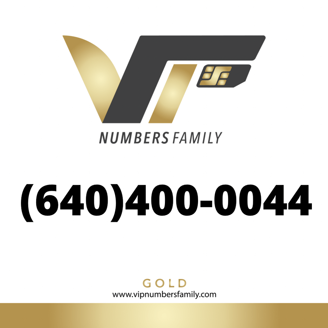 Gold VIP Number (640) 400-0044