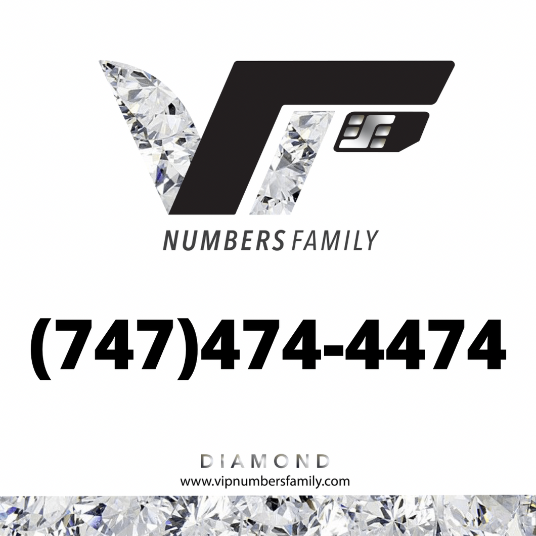 Diamond VIP Number (747) 474-4474
