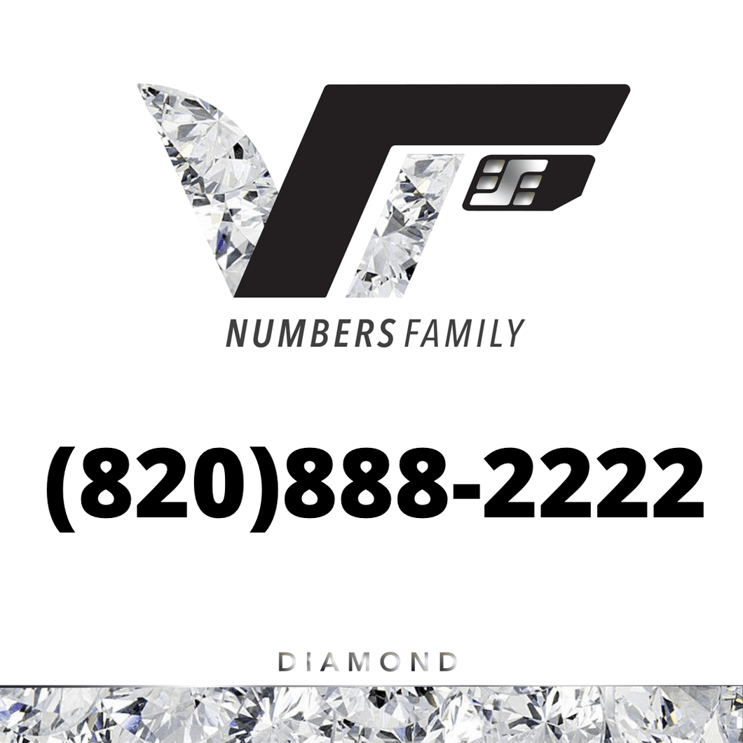 Diamond VIP Number (820) 888-2222