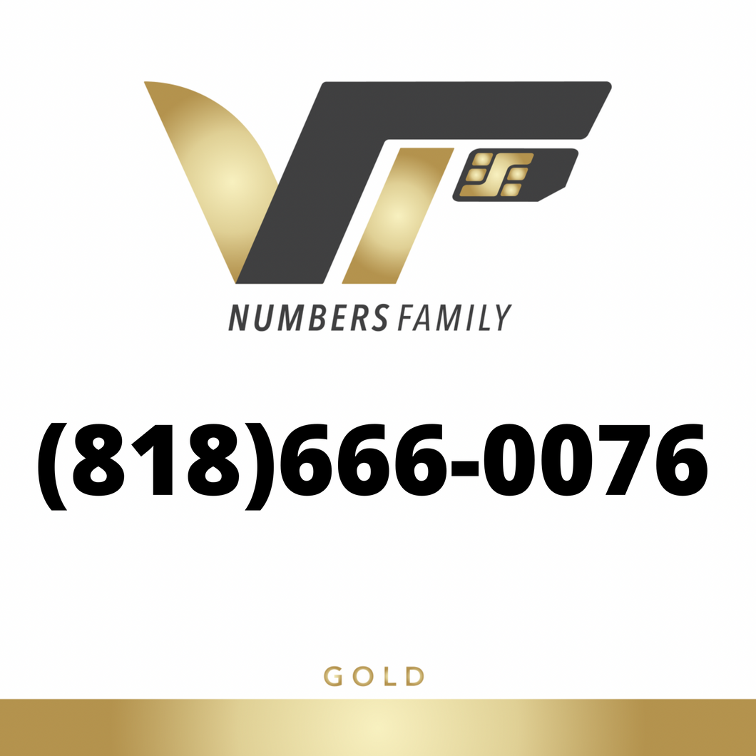 Gold VIP Number (818) 666-0076