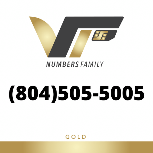 Gold VIP Number (804) 505-5005