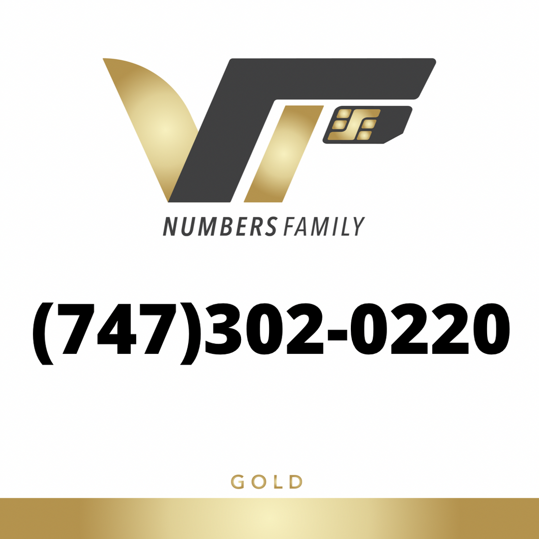 Gold VIP Number (747) 302-0220