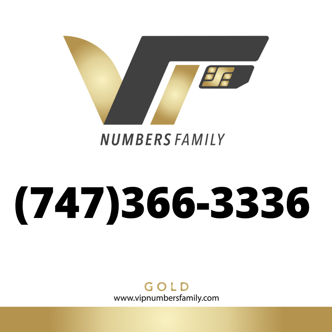 Gold VIP Number (747) 366-3336