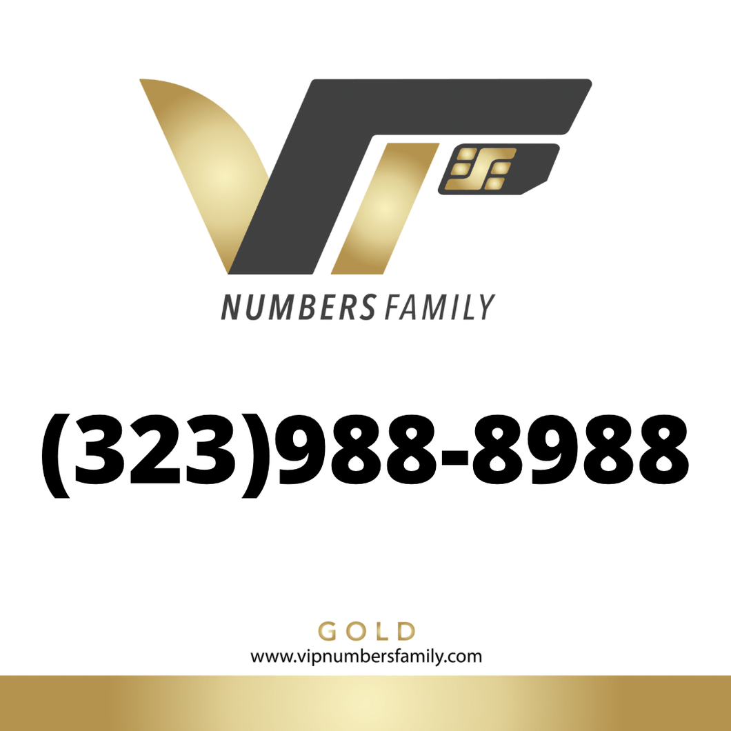 Gold VIP Number (323) 988-8988