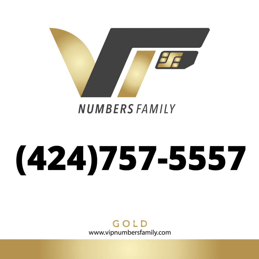 Gold VIP Number (424) 757-5557