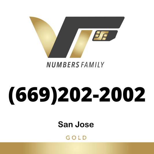 Gold VIP Number (669) 202-2002