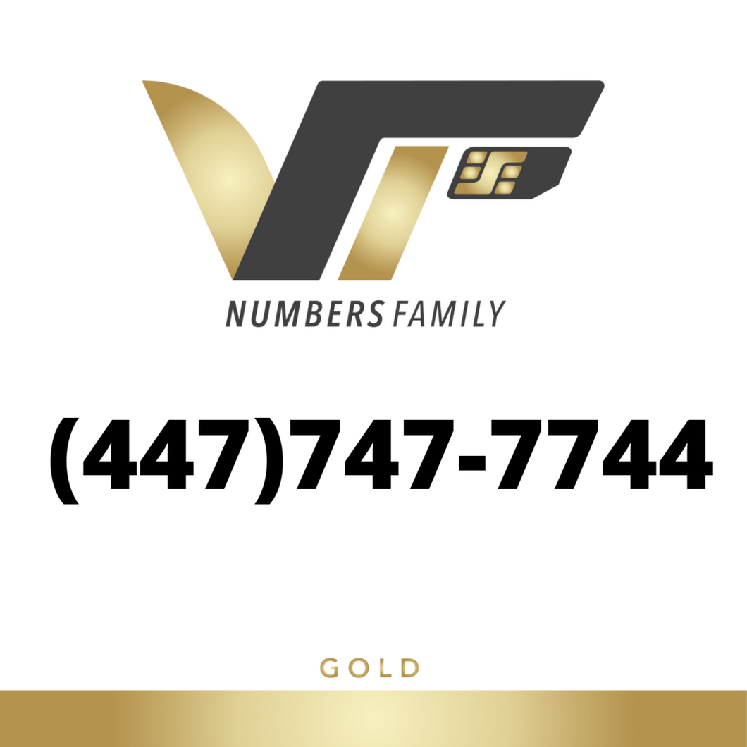 Gold VIP Number (447) 747-7744