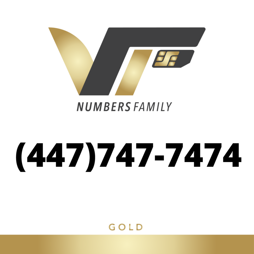 Gold VIP Number (447) 747-7474