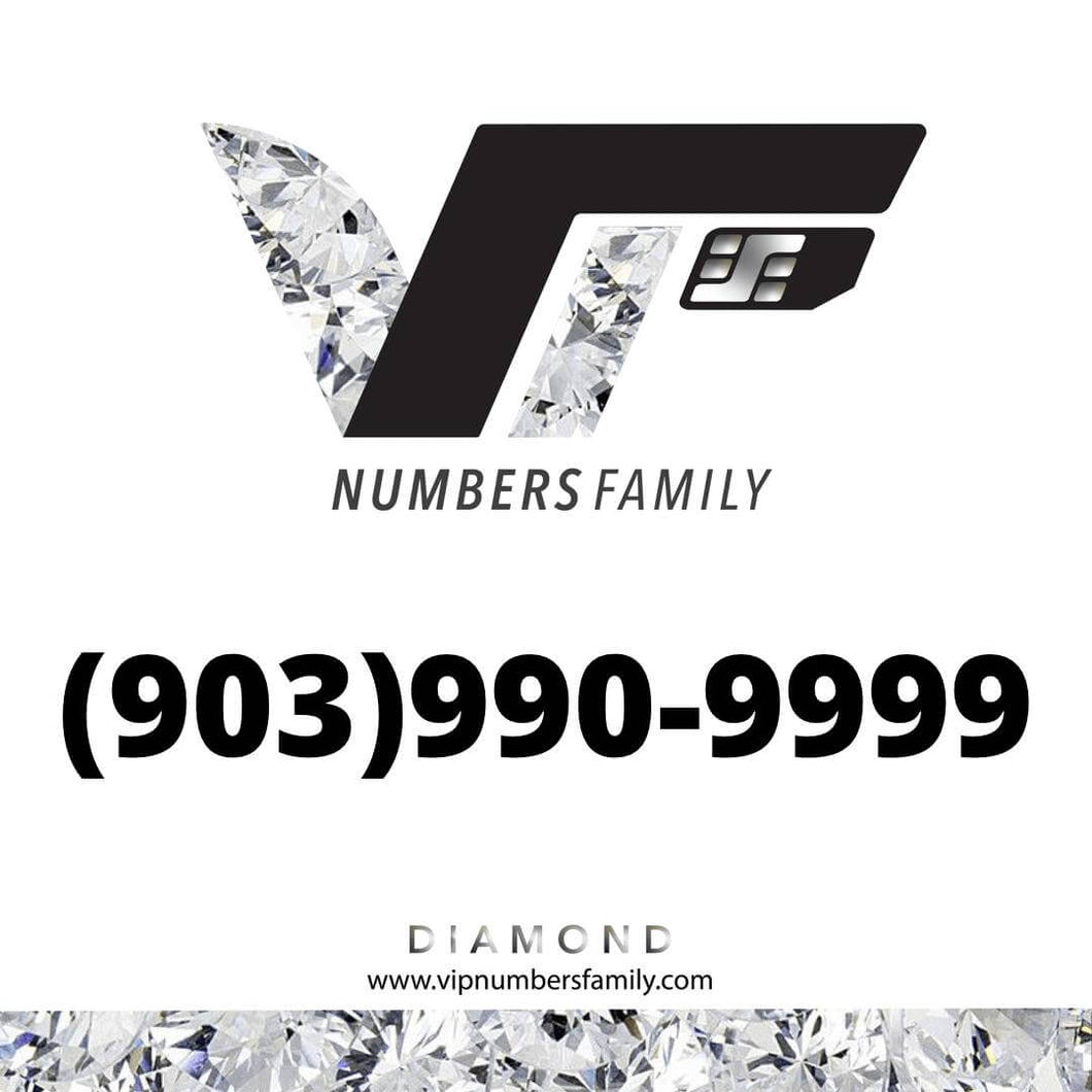 Diamond VIP Number (903) 990-9999