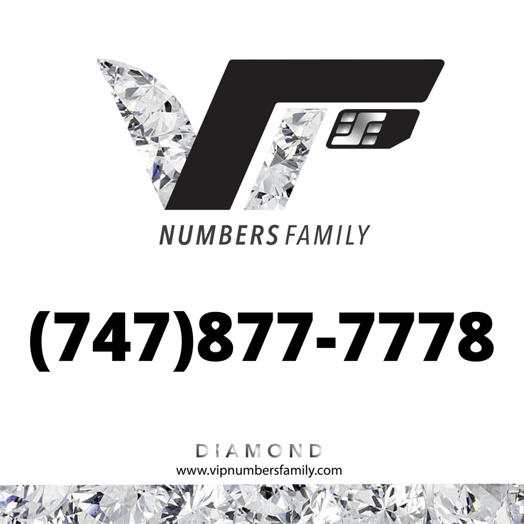 Diamond VIP Number (747) 877-7778