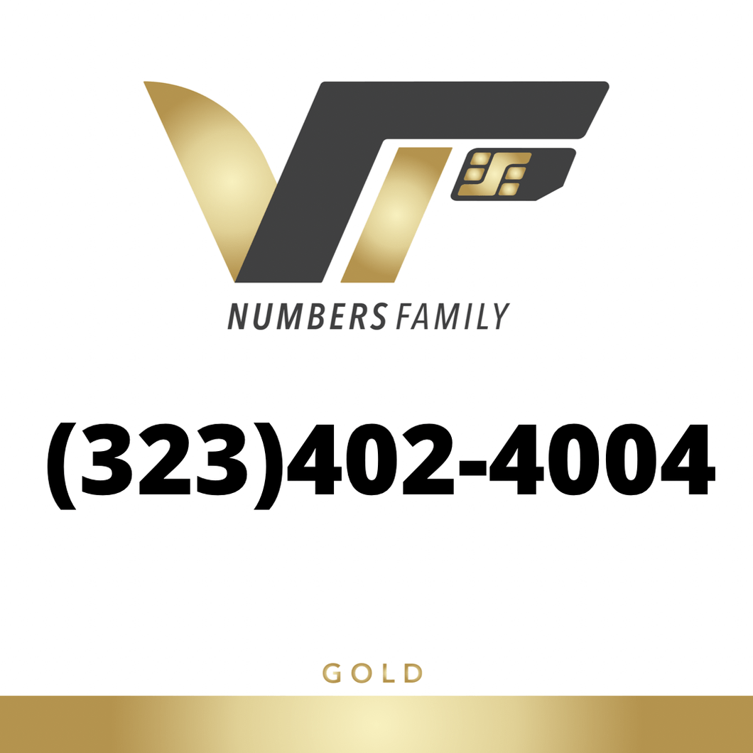 Gold VIP Number (323) 402-4004