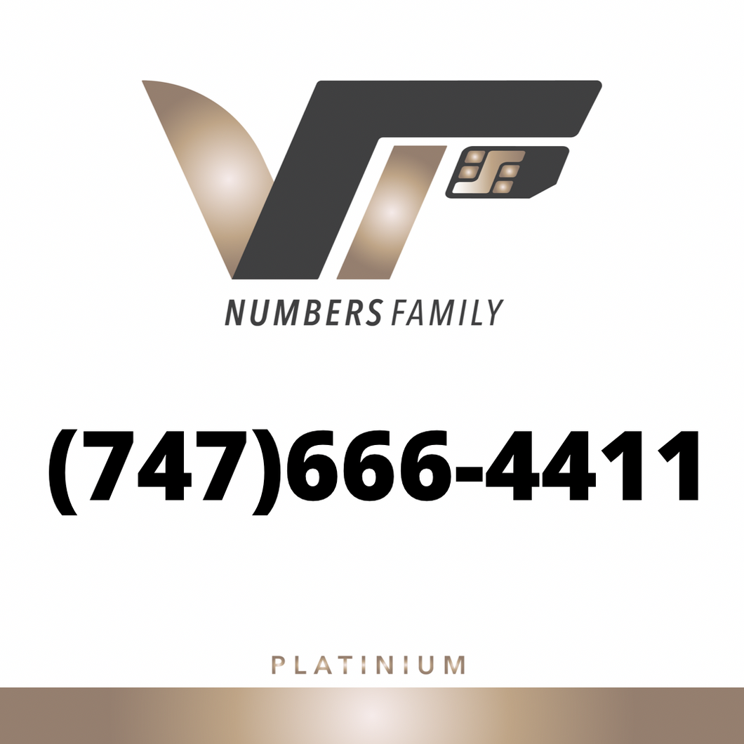 Platinum VIP Number (747) 666-4411