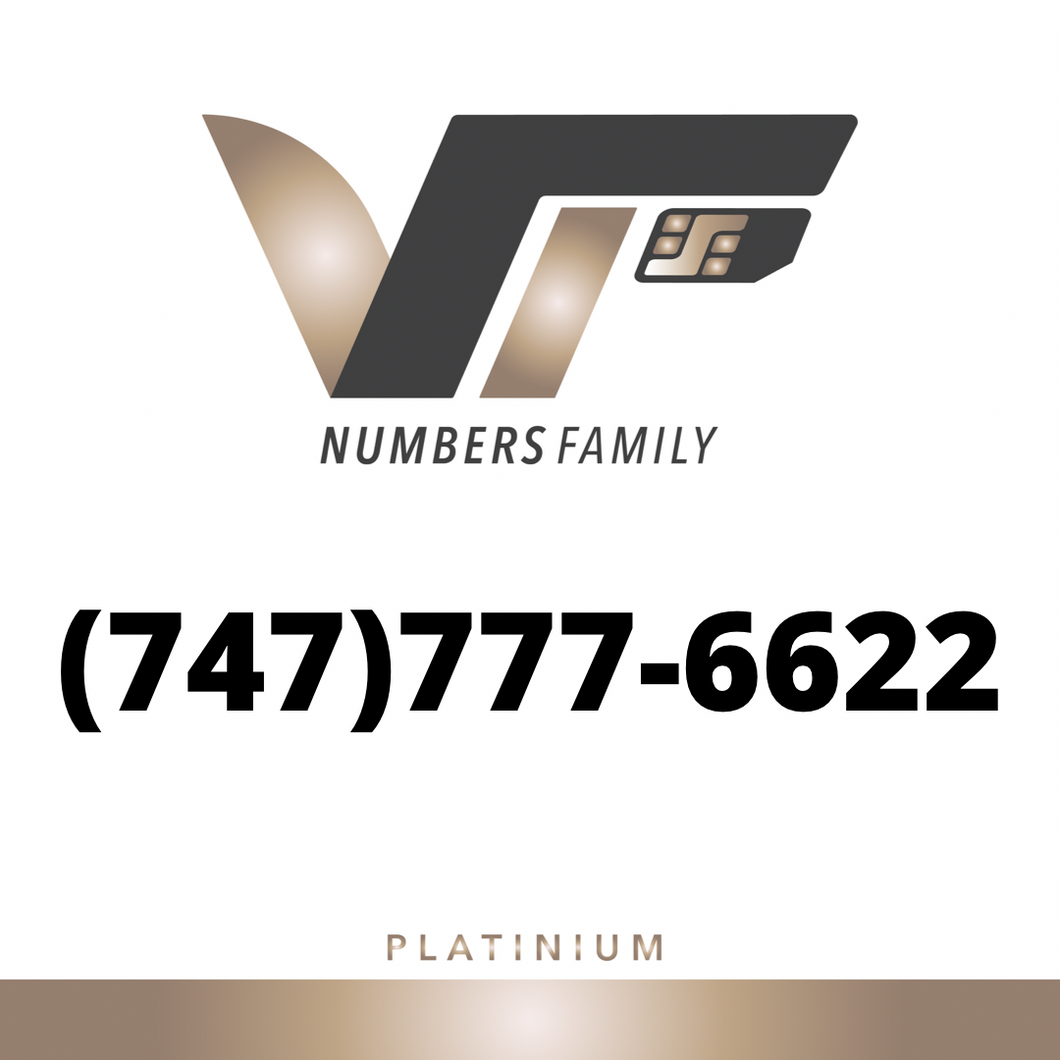 Platinum VIP Number (747) 777-6622