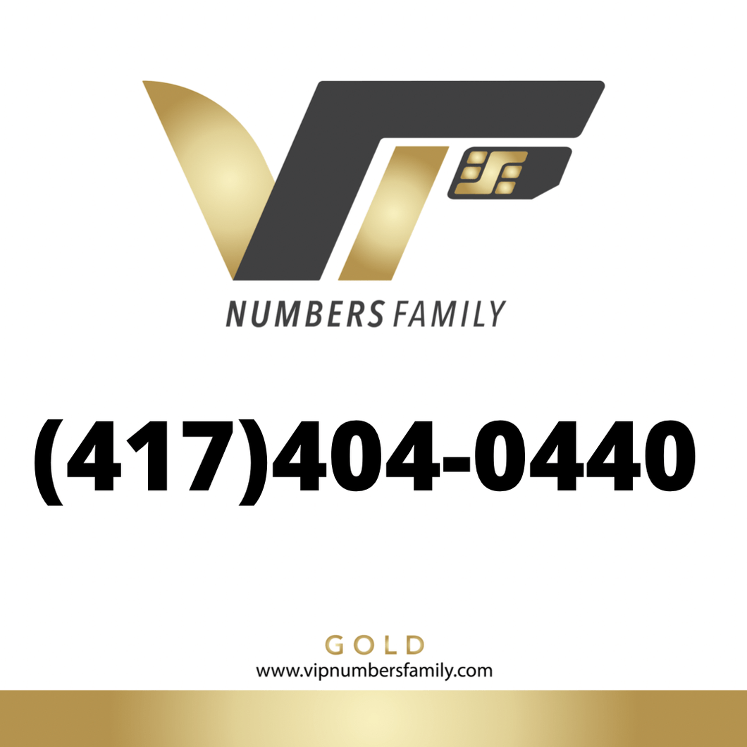 Gold VIP Number (417) 404-0440