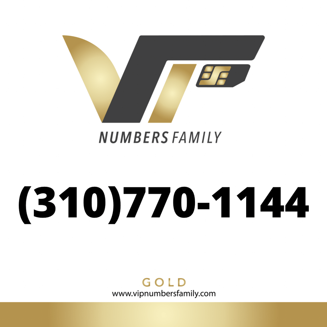 Gold VIP Number (310) 770-1144