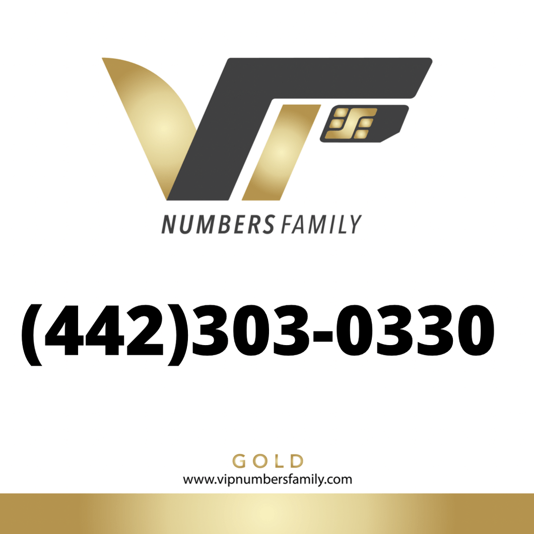 Gold VIP Number (442) 303-0330