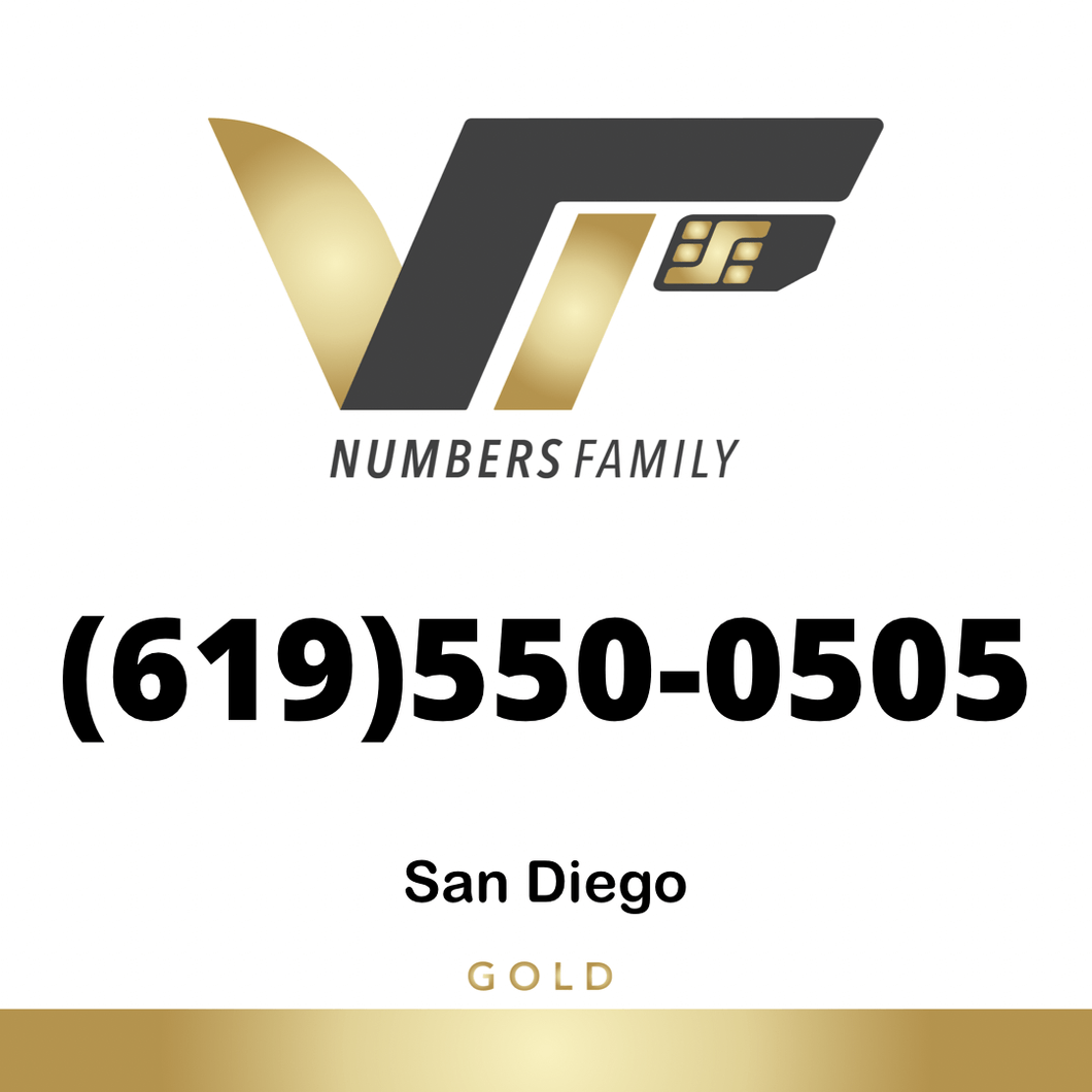 Gold VIP Number (619) 550-0505