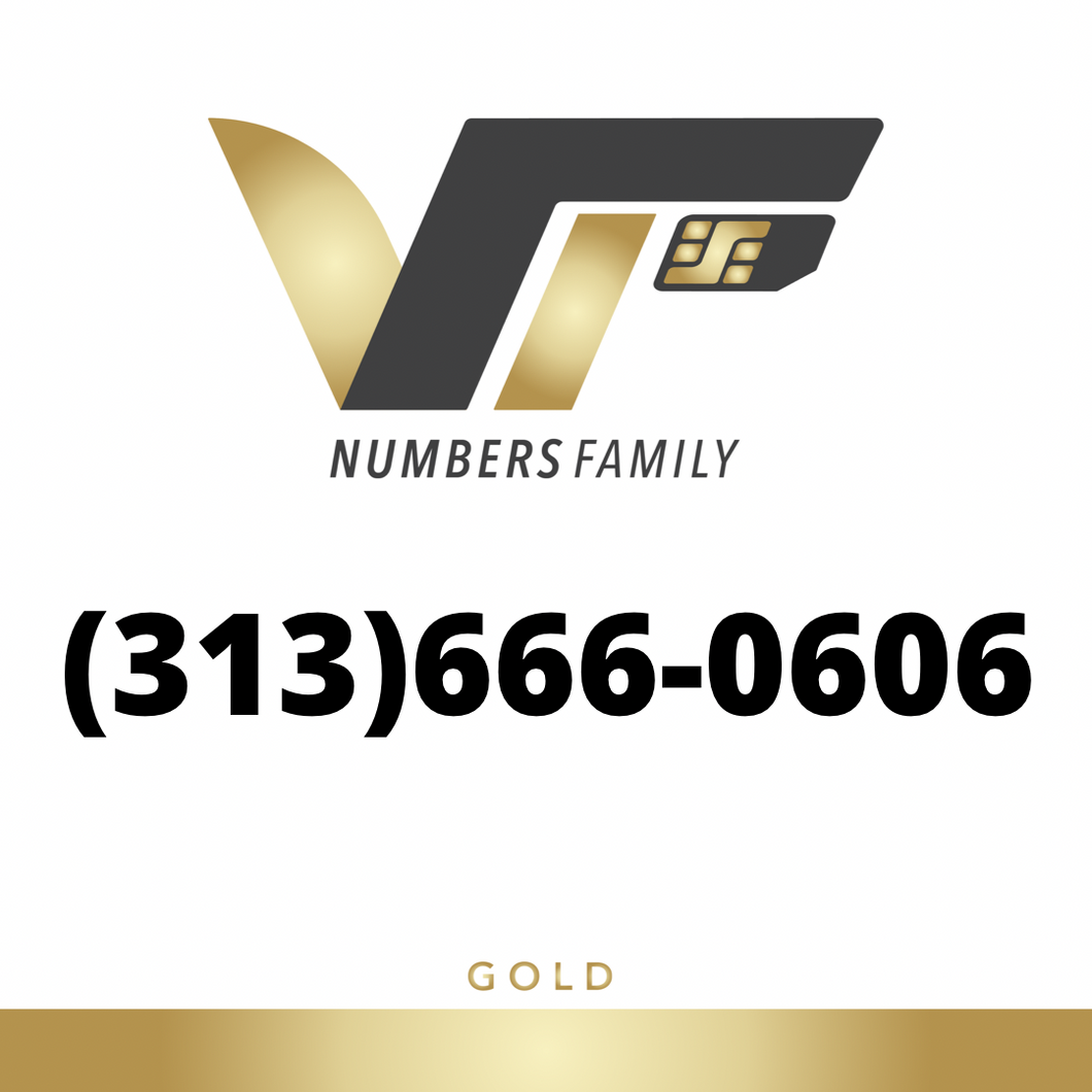Gold VIP Number (313) 666-0606