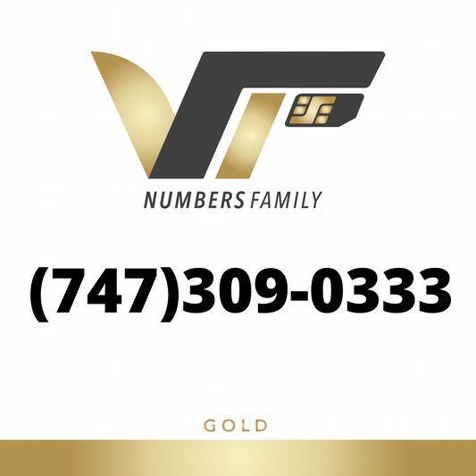 Gold VIP Number (747) 309-0333