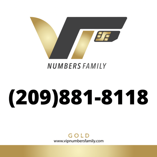 Gold VIP Number (209) 881-8118