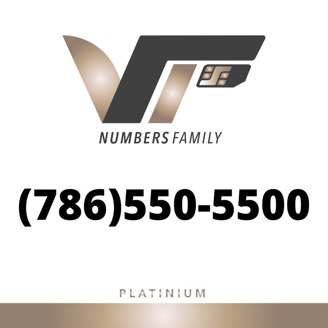 Platinum VIP Number (786) 550-5500